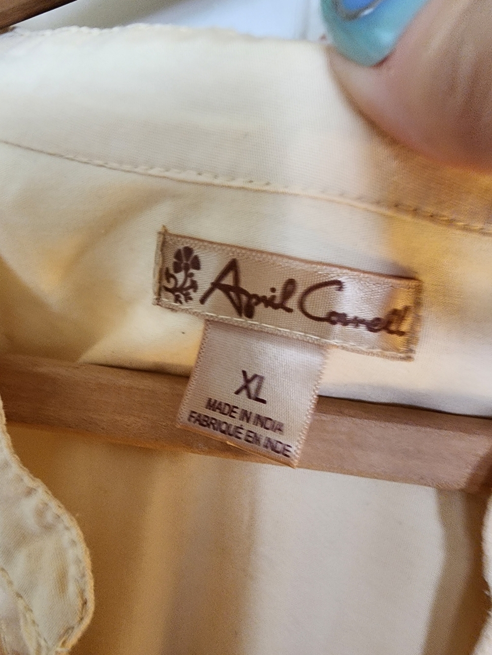 April Cornell Butter Yellow Dress Size Xl Cotton Cottagecore Tradwife Prairie - Picture 6 of 11